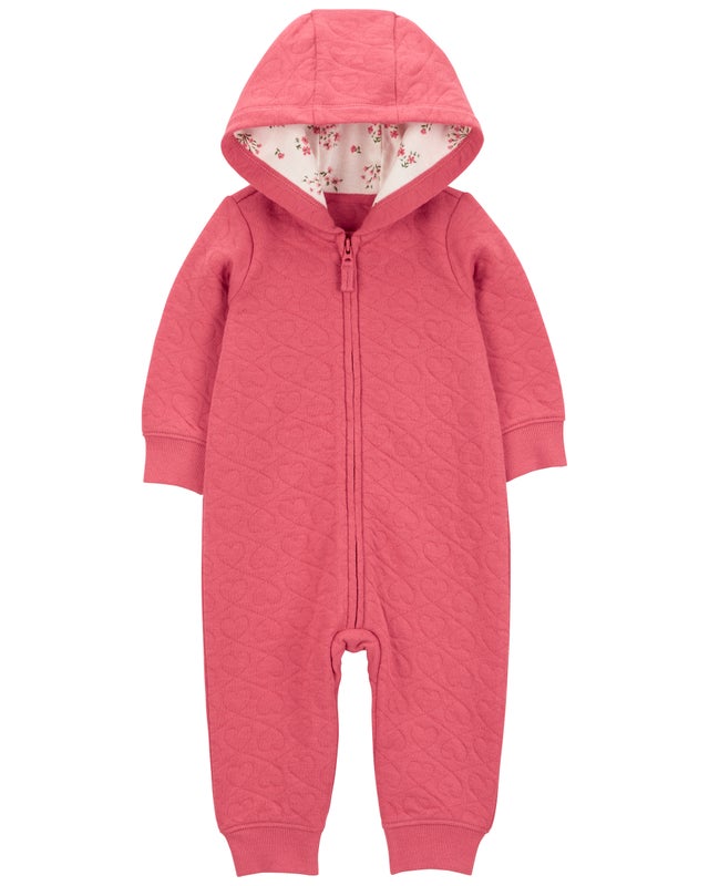 Carter's Baby Quilted Long-Sleeve Jumpsuit Pink – Carter's Oshkosh