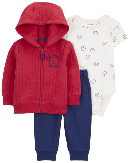 Carter's Baby Boy 3-Piece Quilted Cardigan Set