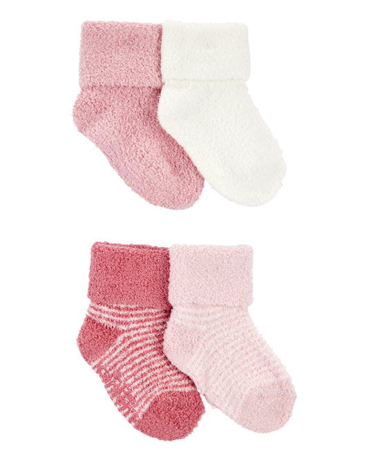 Carter's Baby 4-Pack Chenille Foldover Cuff Booties