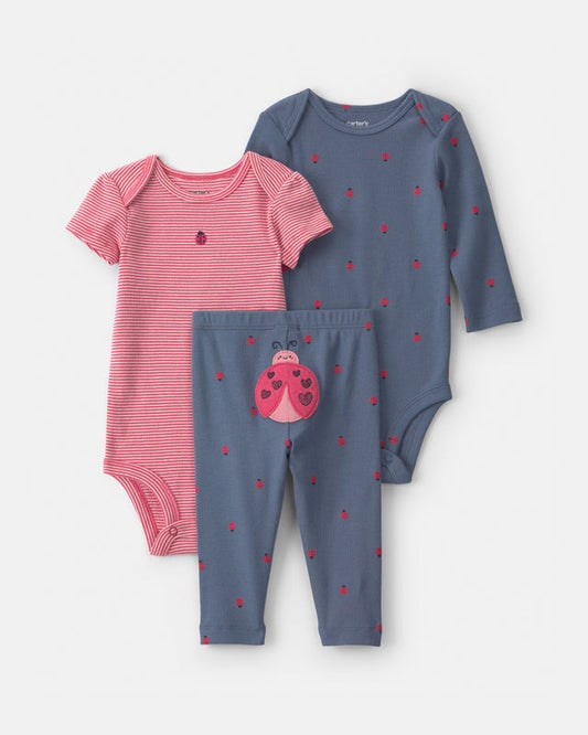 Carter's Baby Girl LadyBug Little Character Set