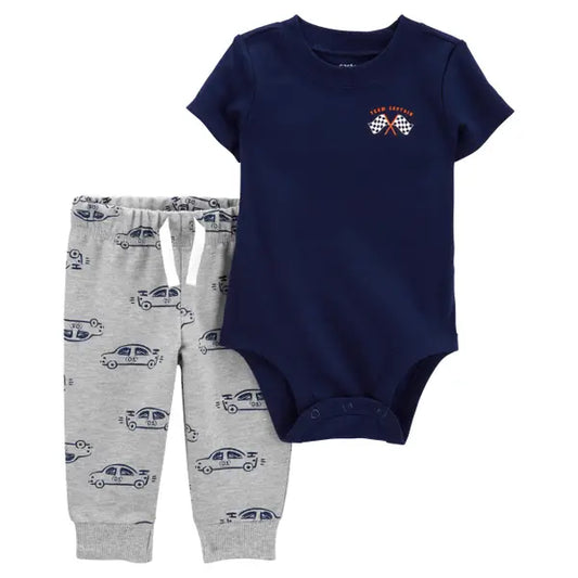 Carter's Infant Boy's 2-Piece Race Car Bodysuit Pant Set