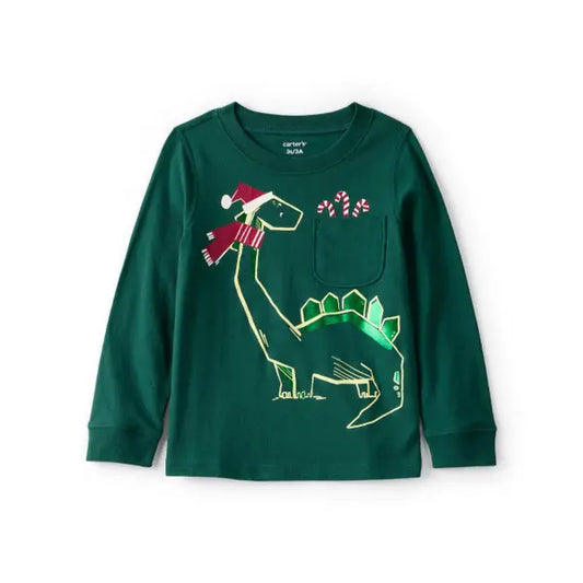 Carter's Toddler Boy Dinosaur Holiday T-Shirt