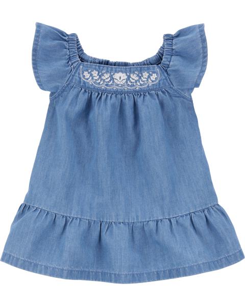 Carter's Baby Embroidered Chambray Dress