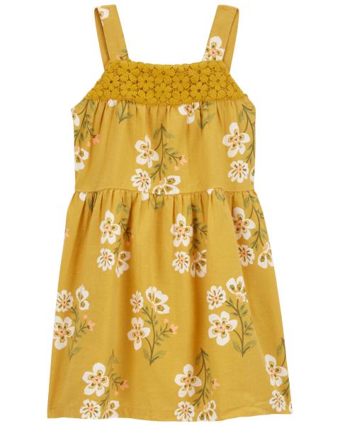 Carter's Toddler Floral Linen Dress