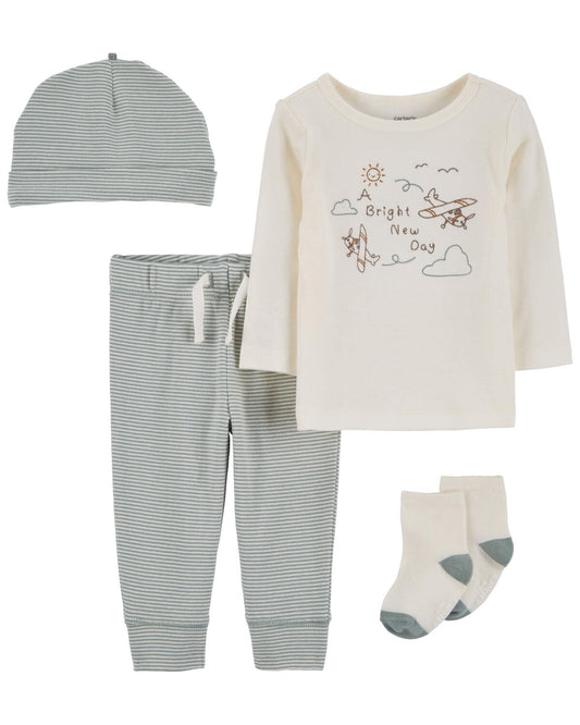 Carter's Baby 4-Piece Airplane Outfit Set