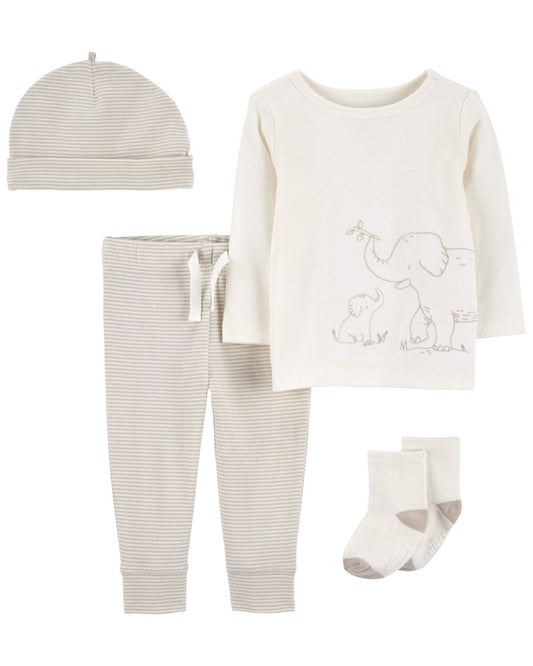 Carter's Baby 4-Piece Elephant Outfit Set