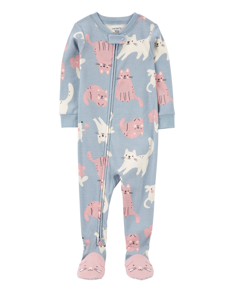 Carter's Toddler 1-Piece Cat 100% Snug Fit Cotton Footie Pyjamas