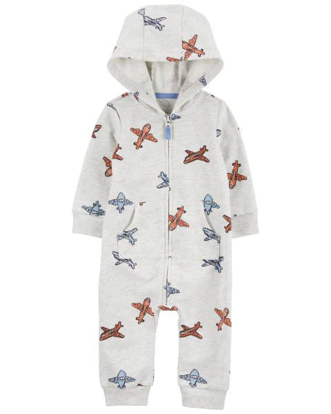 Carter's Airplane Zip-Up Long-Sleeve Jumpsuit