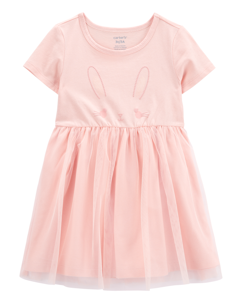 carters pink dress Baby Girl Polo Collared Cotton Dress - Pink