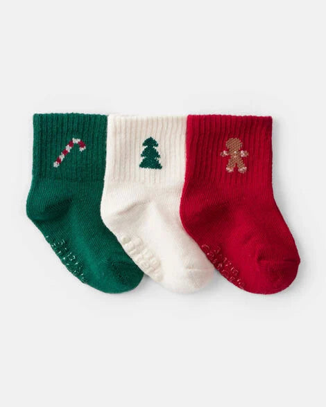 Carter's Baby 3-Pack Christmas Ankle Socks