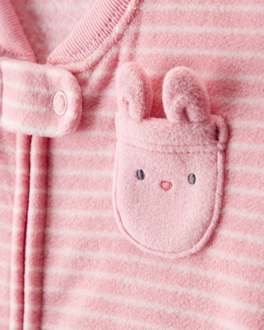 Carter's Baby Bunny Striped Long-Sleeve Wearable Blanket