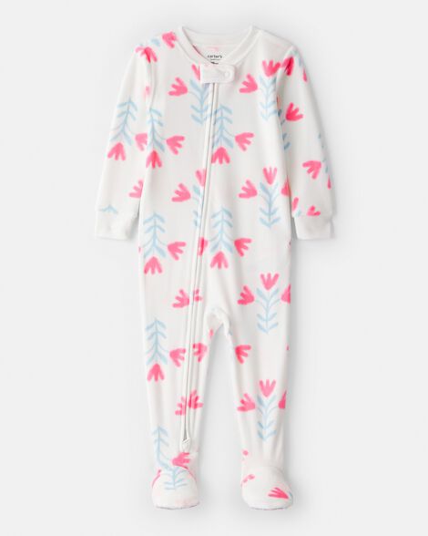 Carter's Baby Girl Floral DreamPlush Snug Fit 1-Piece Pajamas