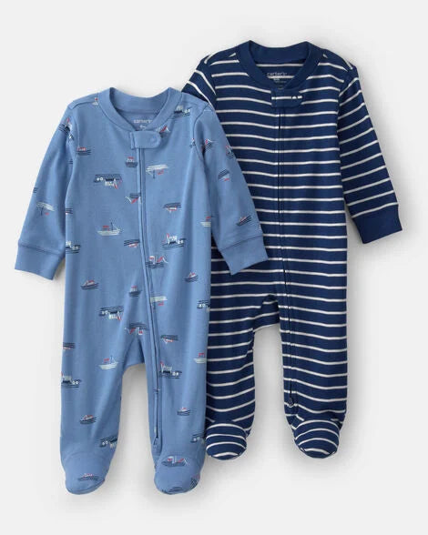 Carter's Baby Boy 2-Pack Boat Sleep & Play Pajamas - Blue