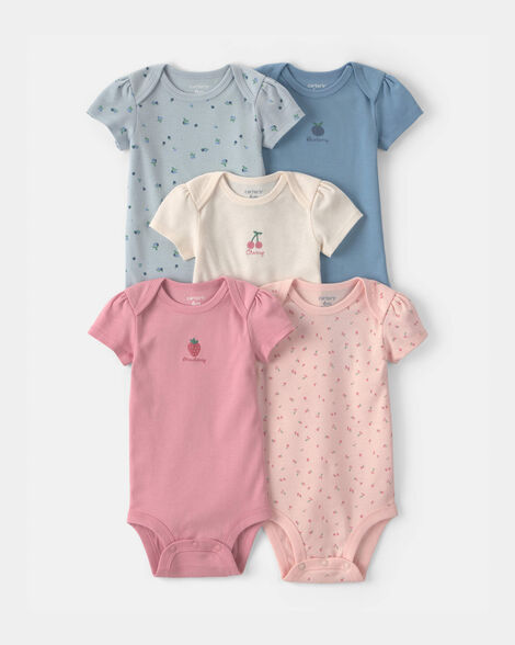 Carter's Baby Girl 5-Pack Fruit Multipack Bodysuits