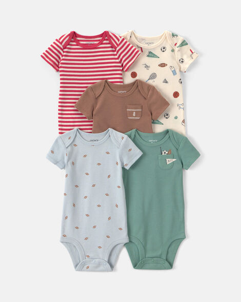 Carter's Baby Boy 5-Pack Football Multipack Bodysuits