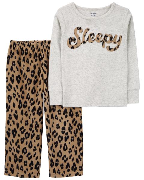 Carters 2024 leopard pajamas