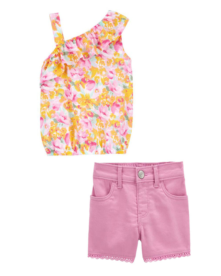 OshKosh Kid Girl Fuchsia Textured Smocked Tank Top main image 1