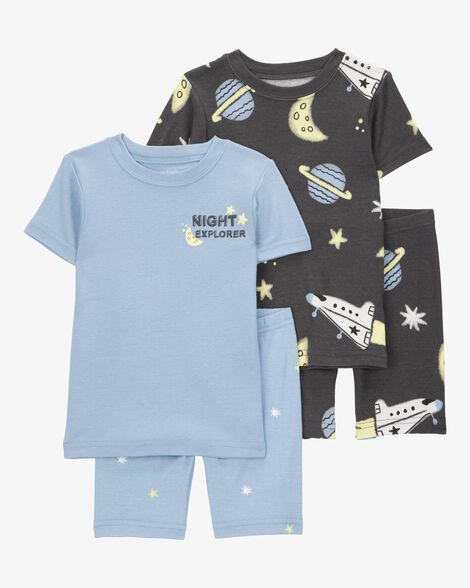 Carter's Toddler Space Print Snug Fit Cotton 4-Piece Pajamas