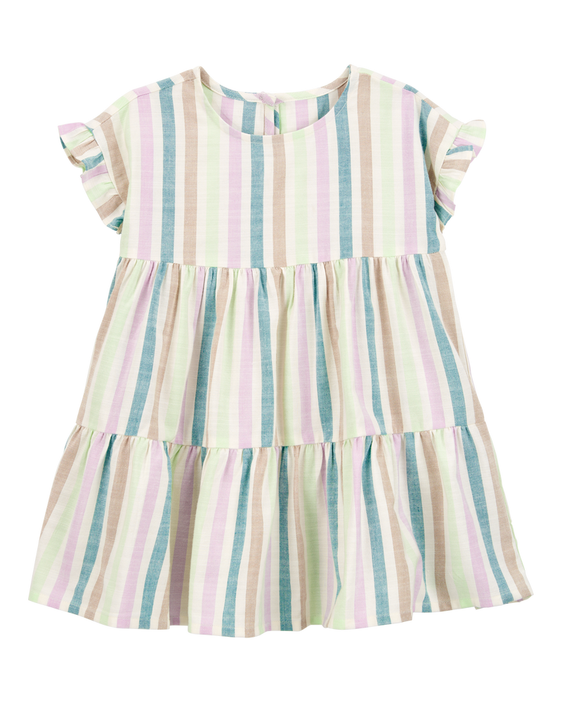 Carter's Toddler Striped Tiered Linen Dress Carter's Oshkosh Carter's Toddler Striped Tiered Linen Dress Carter's Oshkosh