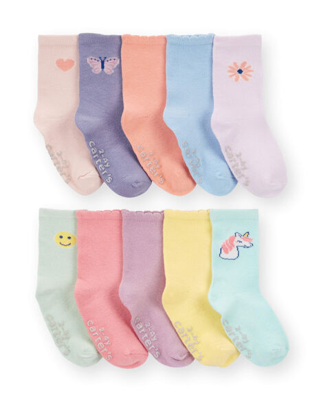 Carter's Toddler Girl 10-Pack Crew Socks