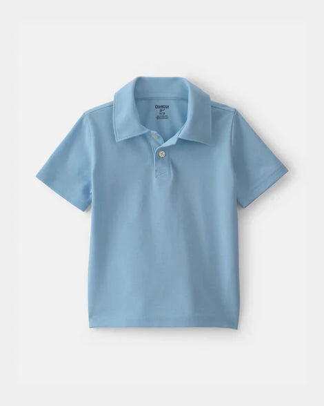 Oshkosh Toddler Boy Uniform Piqué Polo Shirt - Light Blue