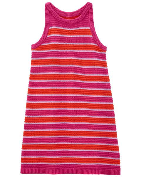 Carter's Striped Tank Crochet Sweater Dress
