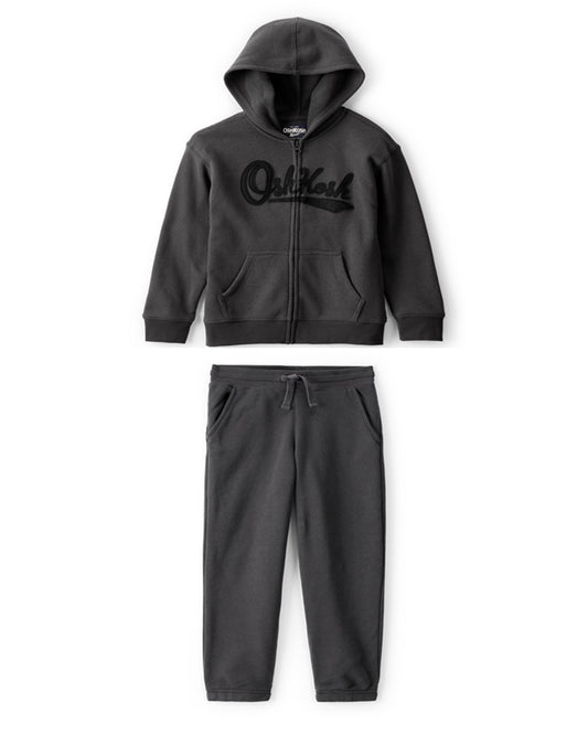 Oshkosh Boys OshKosh Fleece Logo Zip Jacket with Drawstring Joggers