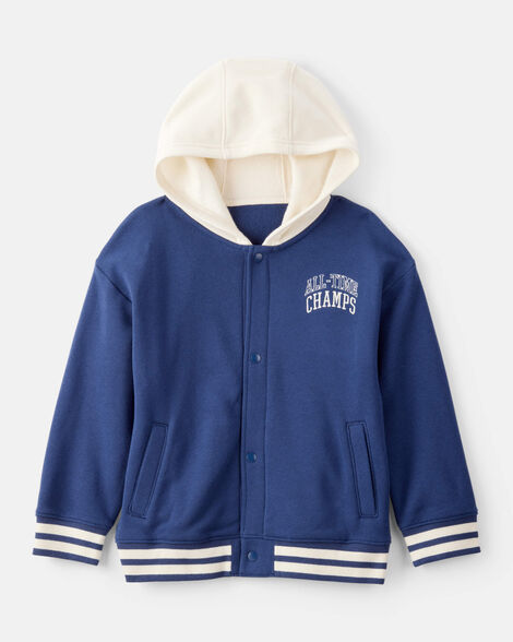 Carter's Boys DayDream Fleece Varsity Jacket - Navy