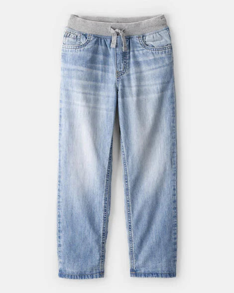 Carter's Boys Denim Pull-On Straight Jeans - Light Wash