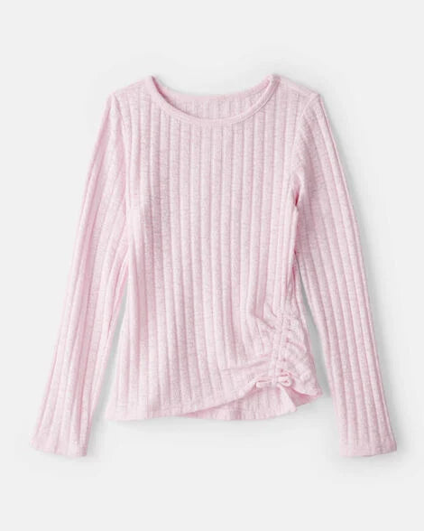 Oshkosh Girls Cinched Rib Top - Pink