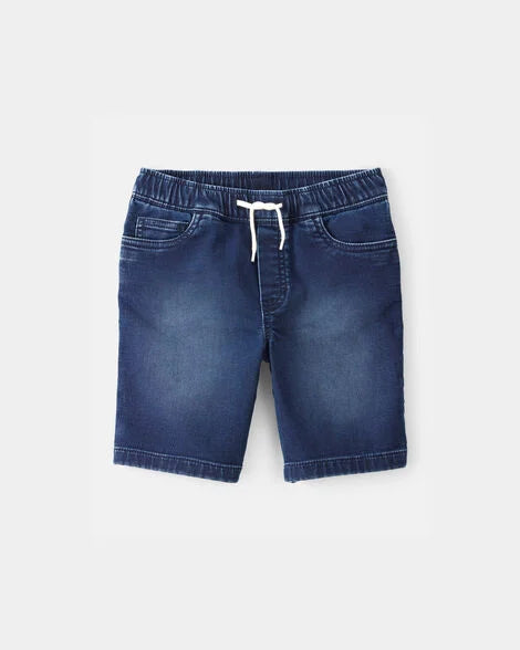Oshkosh Boys Denim Drawstring Shorts - Dark Wash