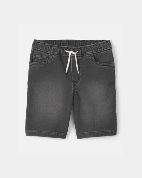 Oshkosh Boys Denim Drawstring Shorts - Black