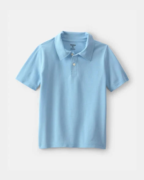 Oshkosh Boys Uniform Piqué Polo Shirt - Light Blue