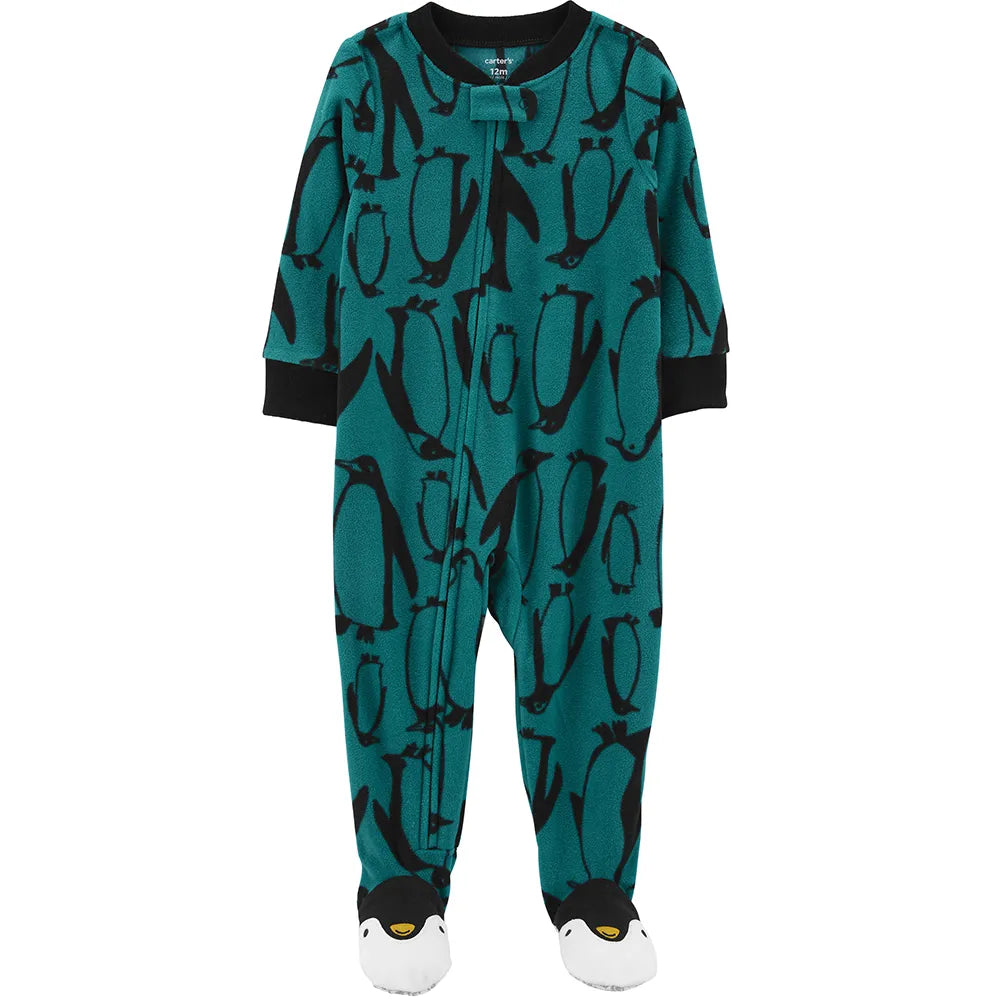 Carter s 1 Piece Penguin Fleece Footie PJs Carter s Oshkosh
