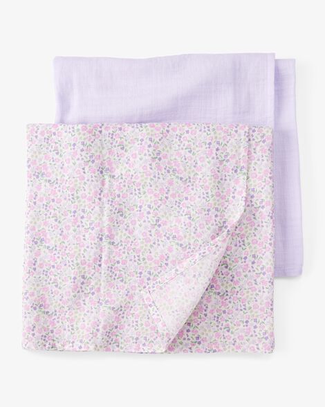 Carter's 2-Pack Muslin Swaddle Blankets