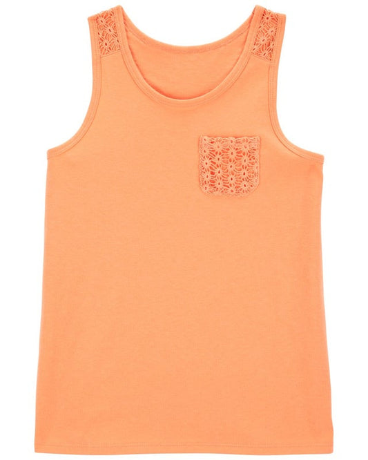 Oshkosh Girl Kid Crochet Tank Top - Orange