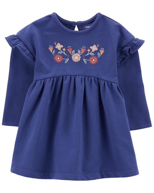 Carter's Baby Girl Navy Floral Long Sleeve Dress