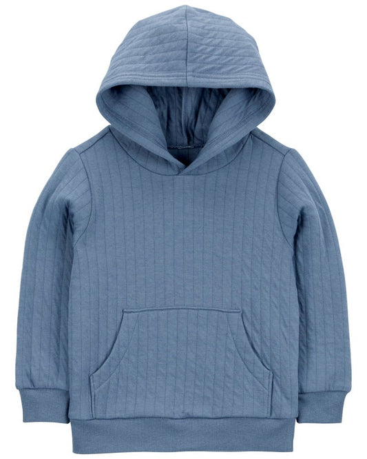 Carter's Toddler Pullover Doubleknit Hoodie with Pull-On Quilted Joggers - Blue