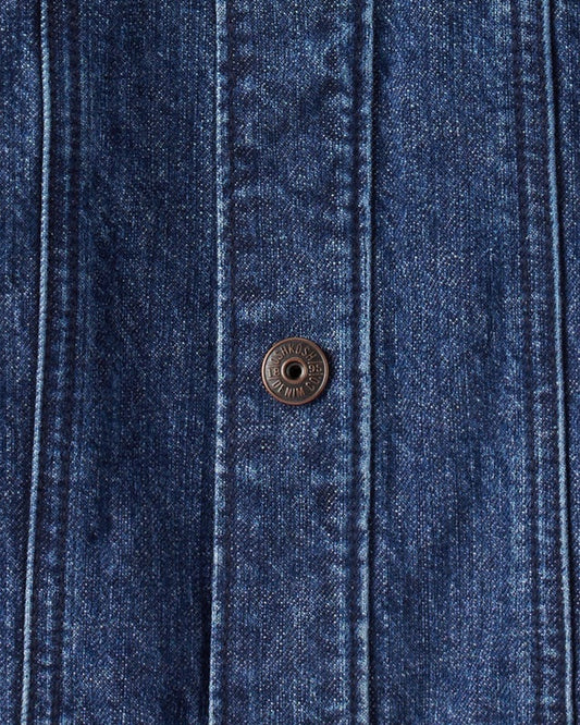 Oshkosh Boys Denim Long-Sleeve Hooded Fashion Jacket - Blue