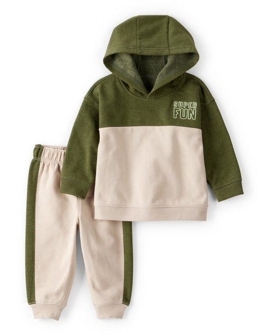 Carter's Toddler Boy 2-Piece Hooded Tee & Pant Set