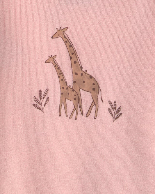 Carter's Baby Girl 4-Pack Giraffe Print Cotton Multipack Bodysuits