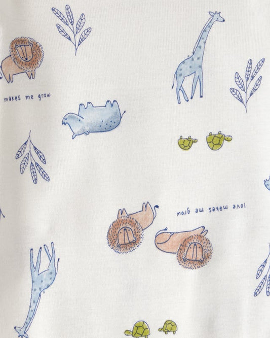 Carter's Baby Boy 4-Pack Lion Print Cotton Long-Sleeve Multipack Bodysuits