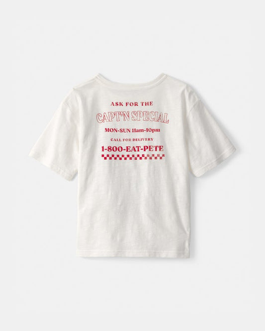 Carter's Boys Pizza Graphic Tee - White