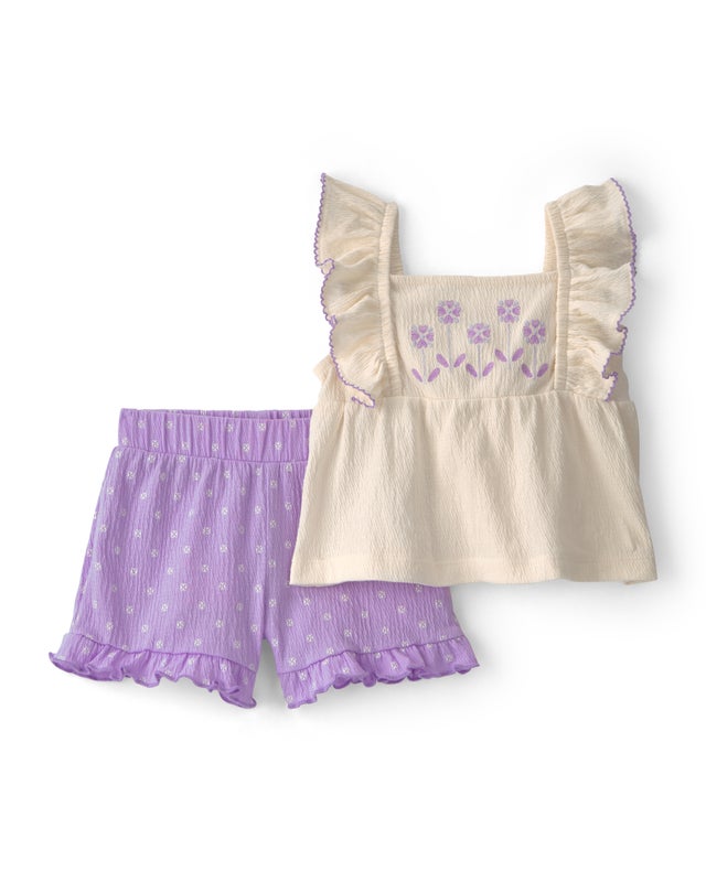 Carter's Baby Girl 2-Piece Outfit Set - Purple
