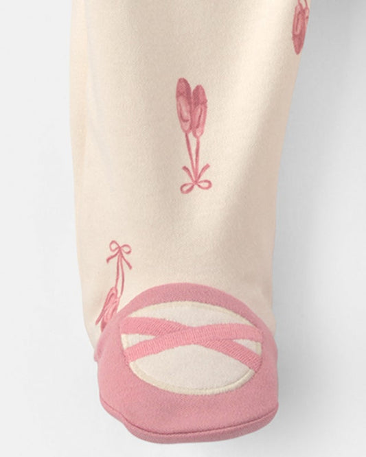 Carter's Baby Girl Ballerina Print 100% Cotton Sleep & Play