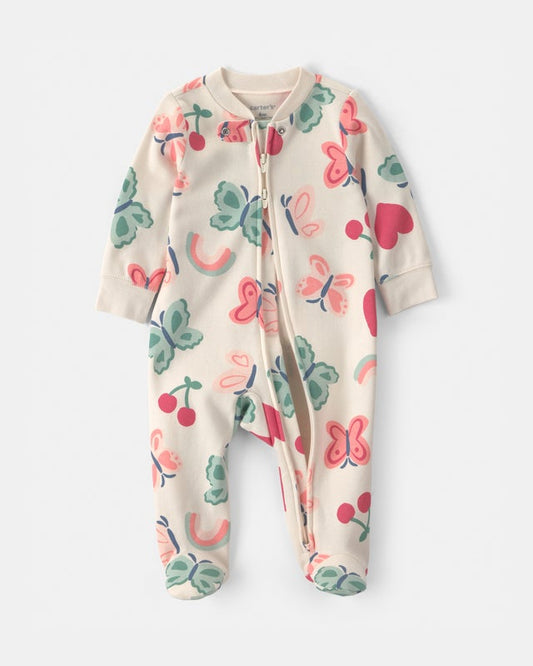 Carter's Baby Butterfly 2-Way Zip Thermal Sleep & Play