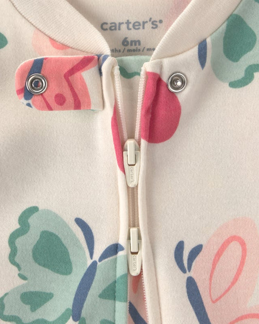 Carter's Baby Butterfly 2-Way Zip Thermal Sleep & Play