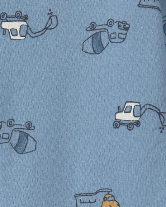 Carter's Baby 2-Pack Construction 100% Cotton 2-Way Zip Sleepers - Blue