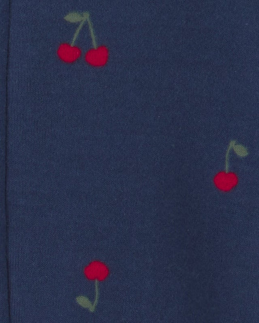 Carter's Baby 2-Pack Polka Dots Cherry 100% Cotton 2-Way Zip Sleepers - Navy