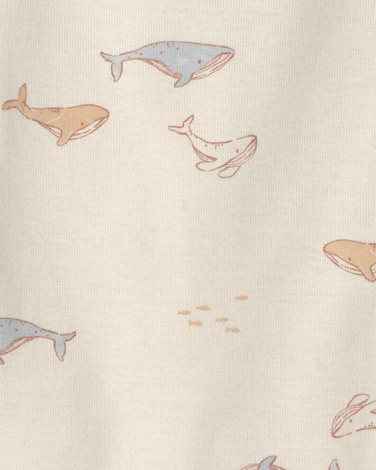 Carter's Baby 3-Pack Whale Multipack Bodysuits - Blue/Ivory